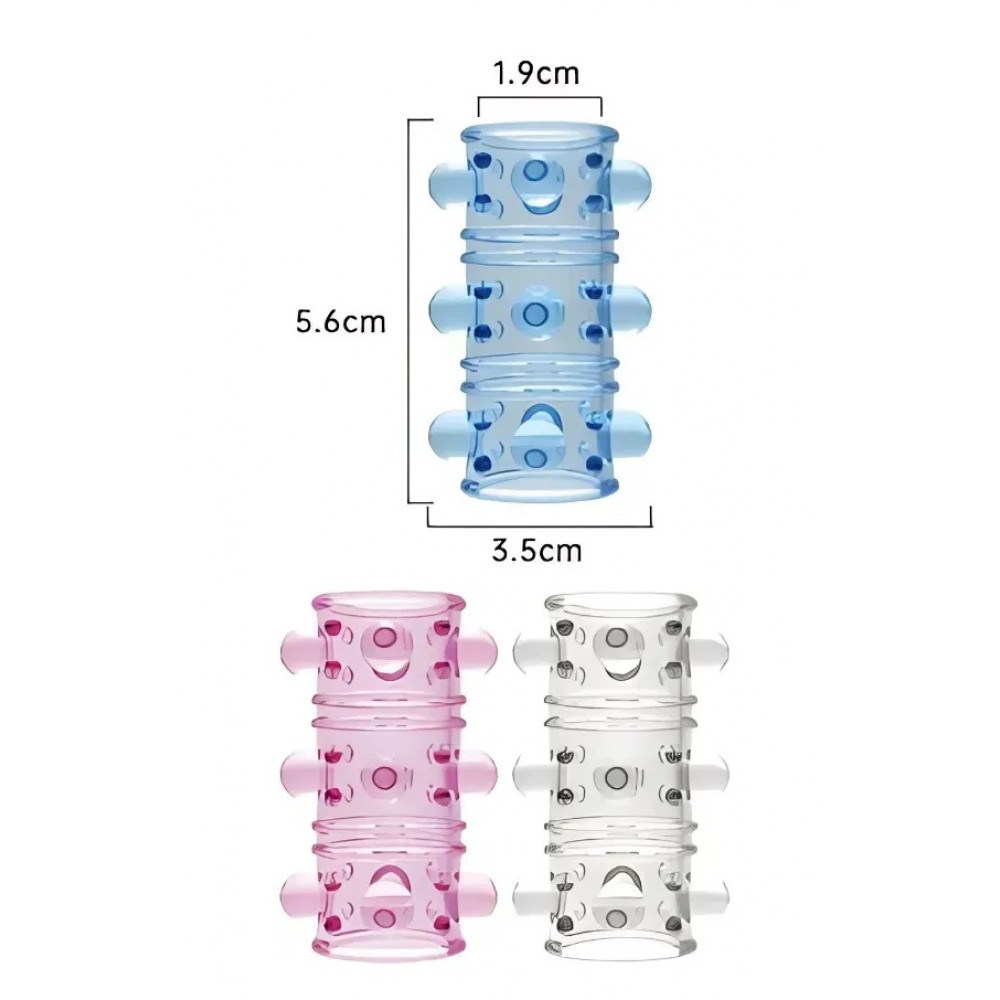 - Стимулююча насадка Meleon - Beaded Rings (Assorted Colors), PS-35 8