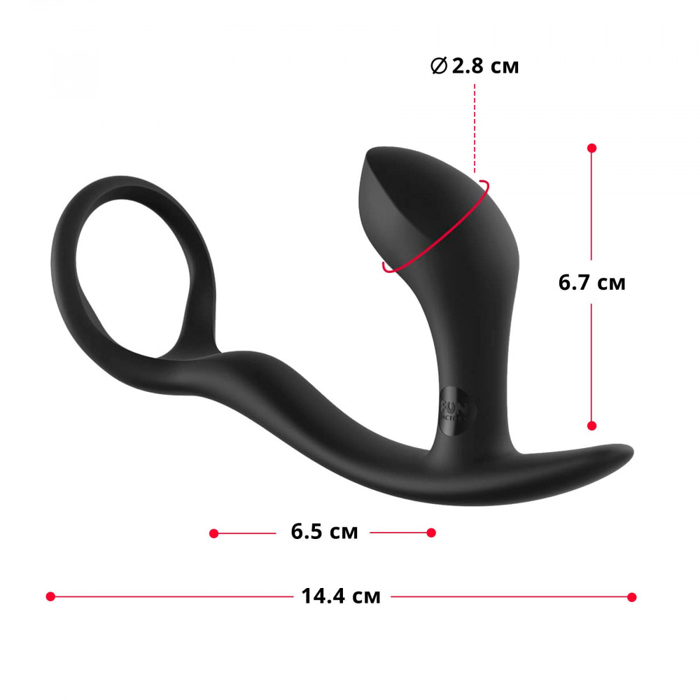 Анальные игрушки - Анальная пробка с эрекционным кольцом Fun Factory BOOTIE RING slate 1