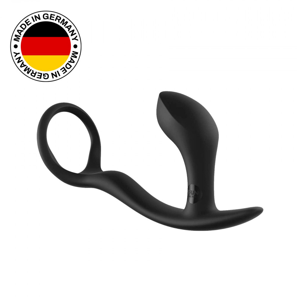 Анальные игрушки - Анальная пробка с эрекционным кольцом Fun Factory BOOTIE RING slate