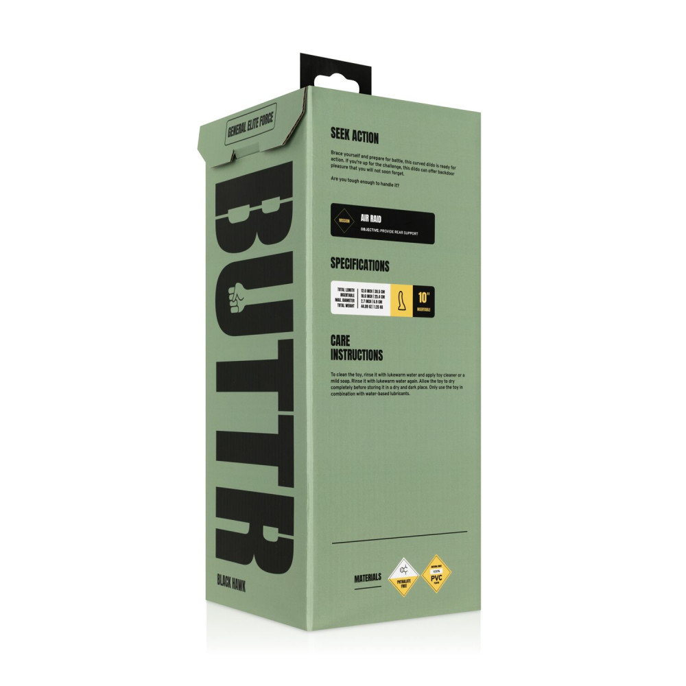 Фалоімітатор - Фалоімітатор BUTTR - Black Hawk Curved Anal Dildo 8