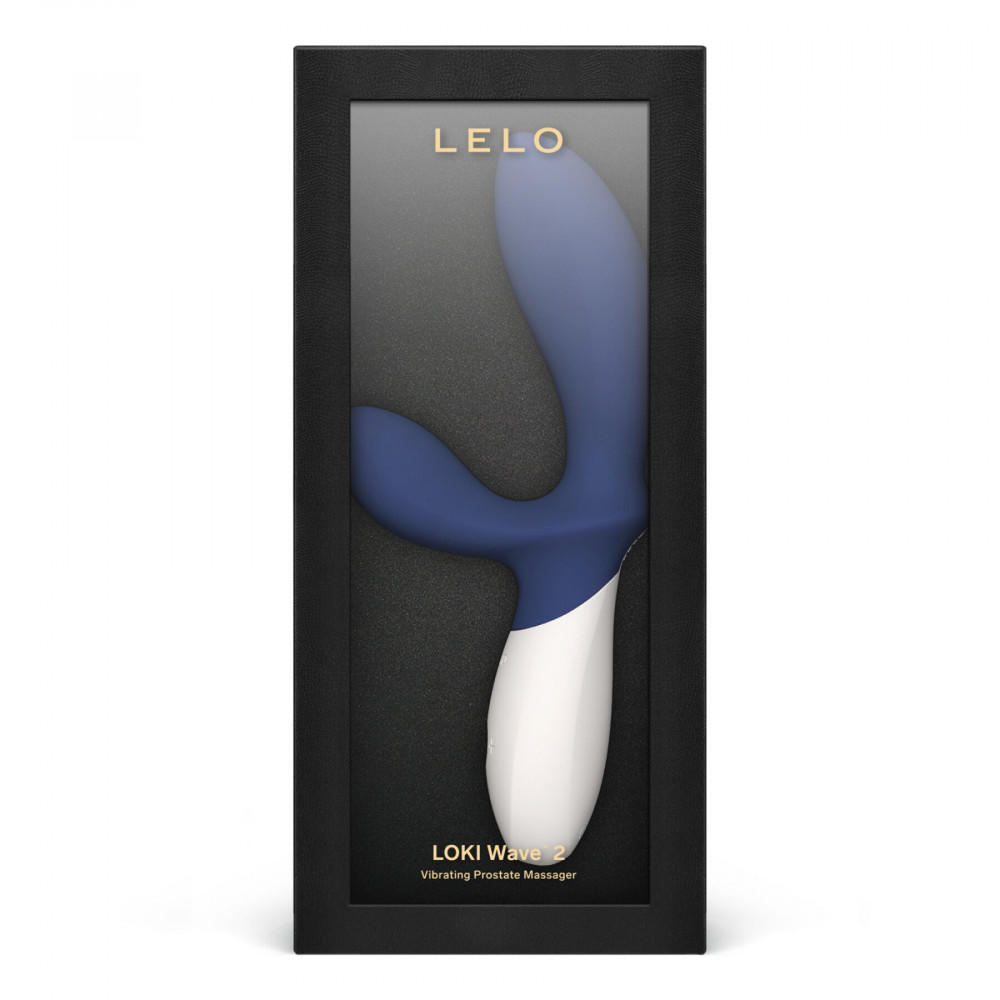 Массажеры простаты - Массажер простаты LELO Loki Wave 2 Base Blue, 2 мотора, манящее движение + вибрация 2