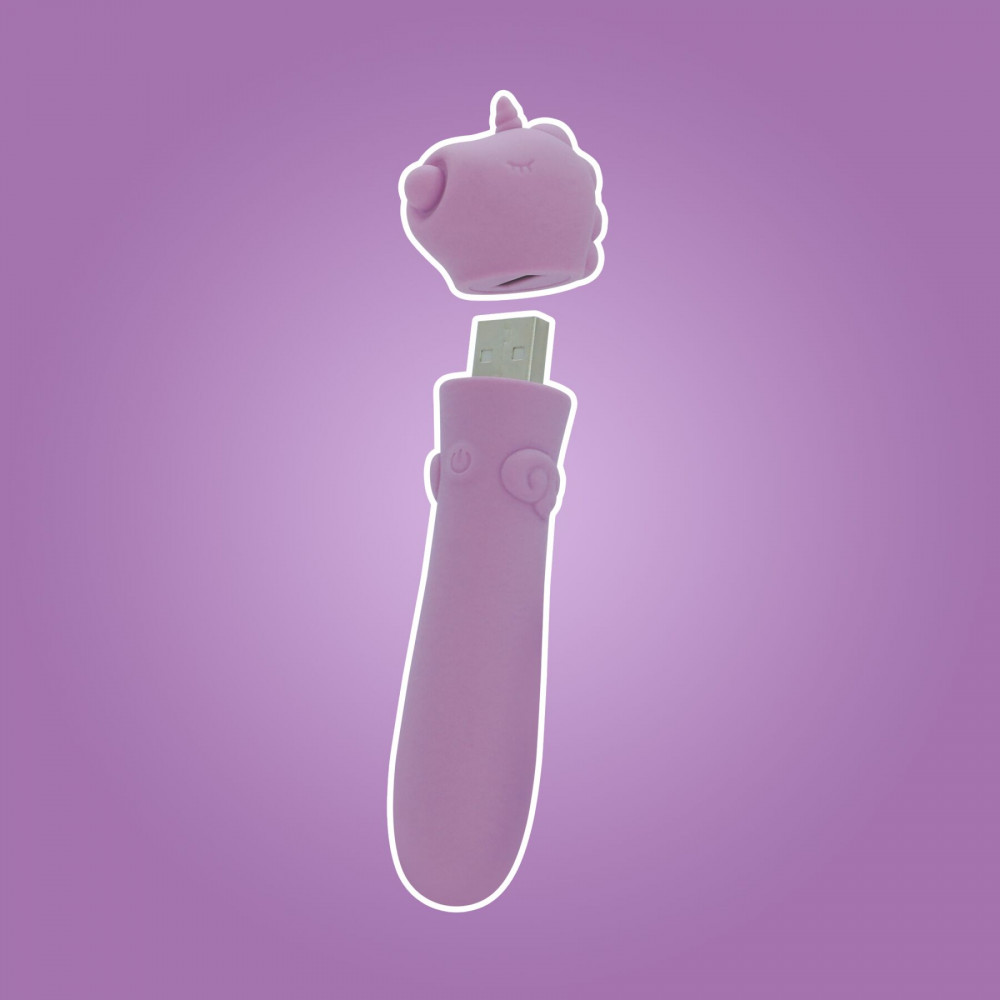 Вибропули и мини-вибраторы - Вибратор-единорожка Unihorn USB Bullet – Karma Lilac, вибропуля, USB-зарядка, 10 режимов 7