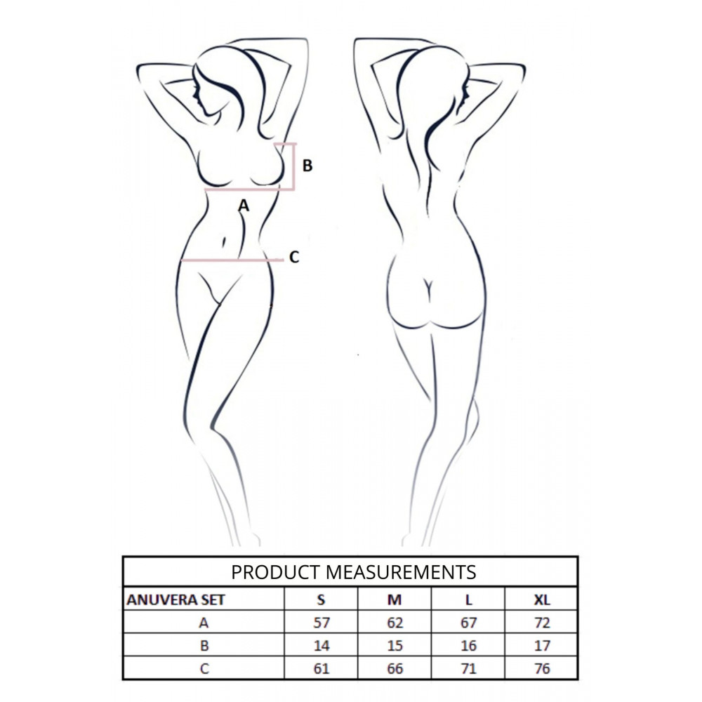 Еротичні комплекти - Комплект Passion ANUVERA SET black L 10