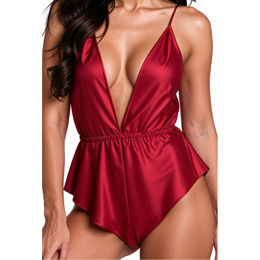 Женское эротическое белье - Боди Passion SENSIE BODY burgundy S 3
