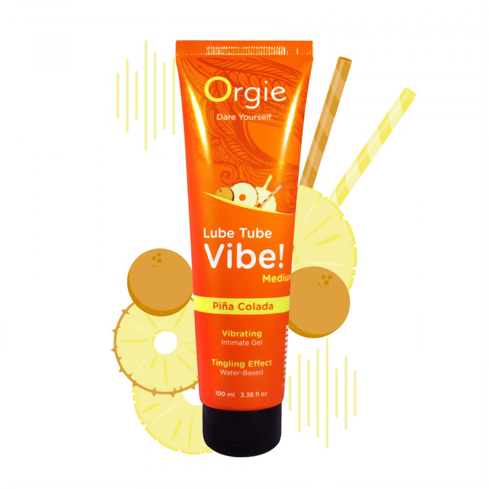 - Вибролубрикант Orgie Lube Tube Vibe! Pina Colada 100 мл 1