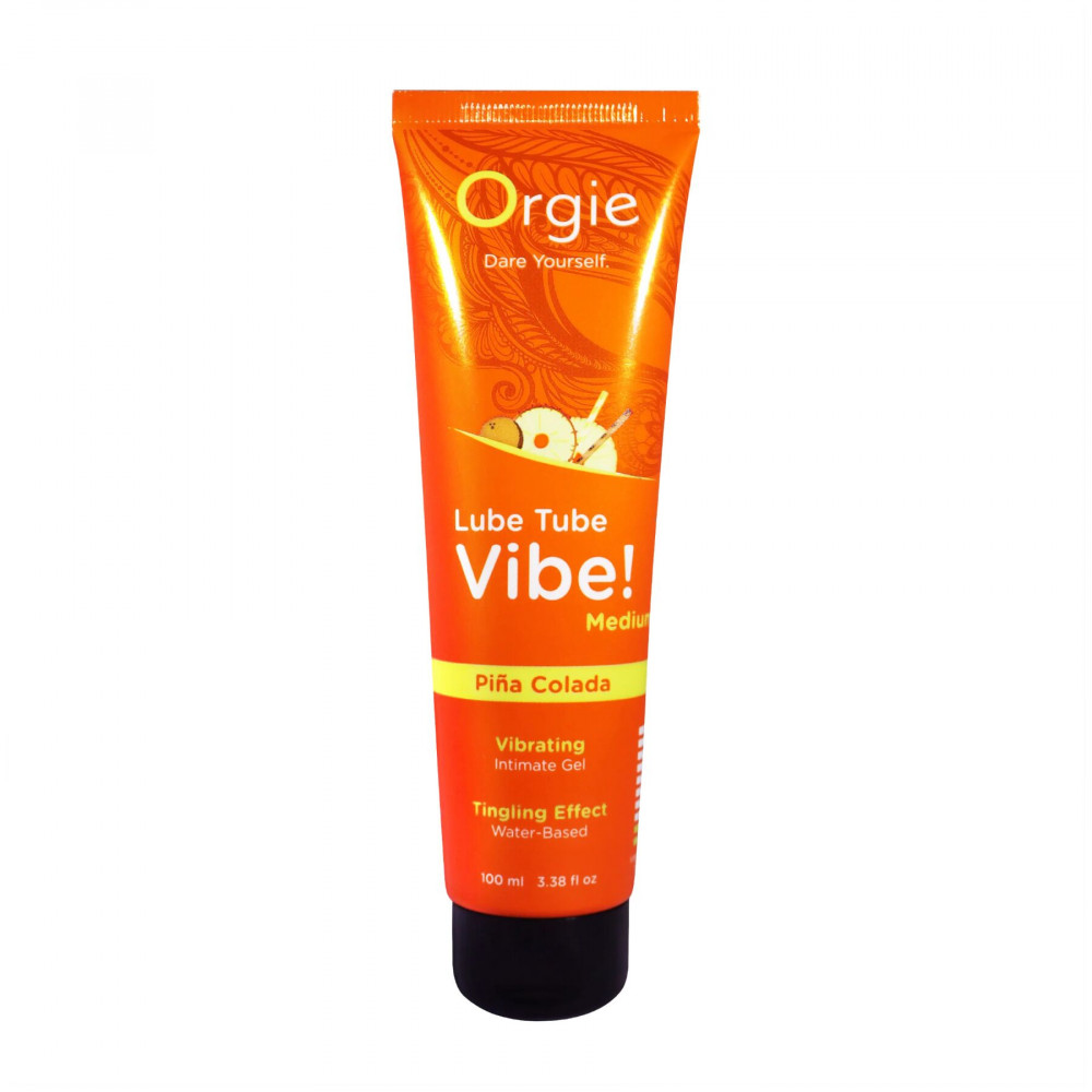 - Вибролубрикант Orgie Lube Tube Vibe! Pina Colada 100 мл