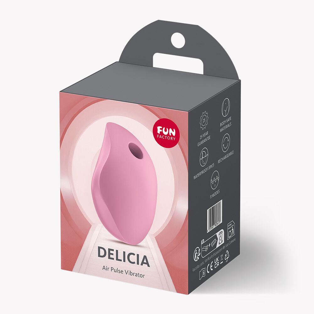 Вакуумний вібратор - Вакуумний стимулятор Fun Factory Delicia Rose, 11 режимів роботи, перезаряджуваний 5