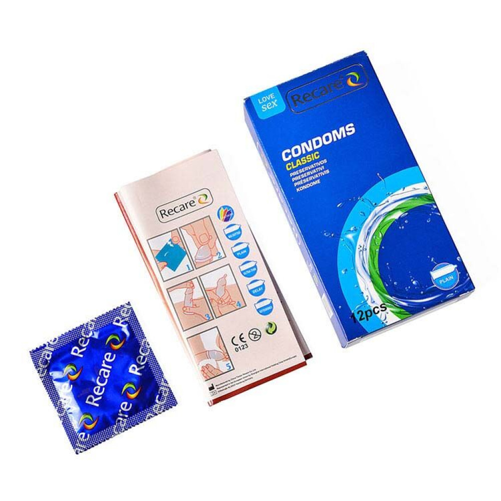 Презервативы - Презервативы Recare Classic Condoms 12 шт, классические 3