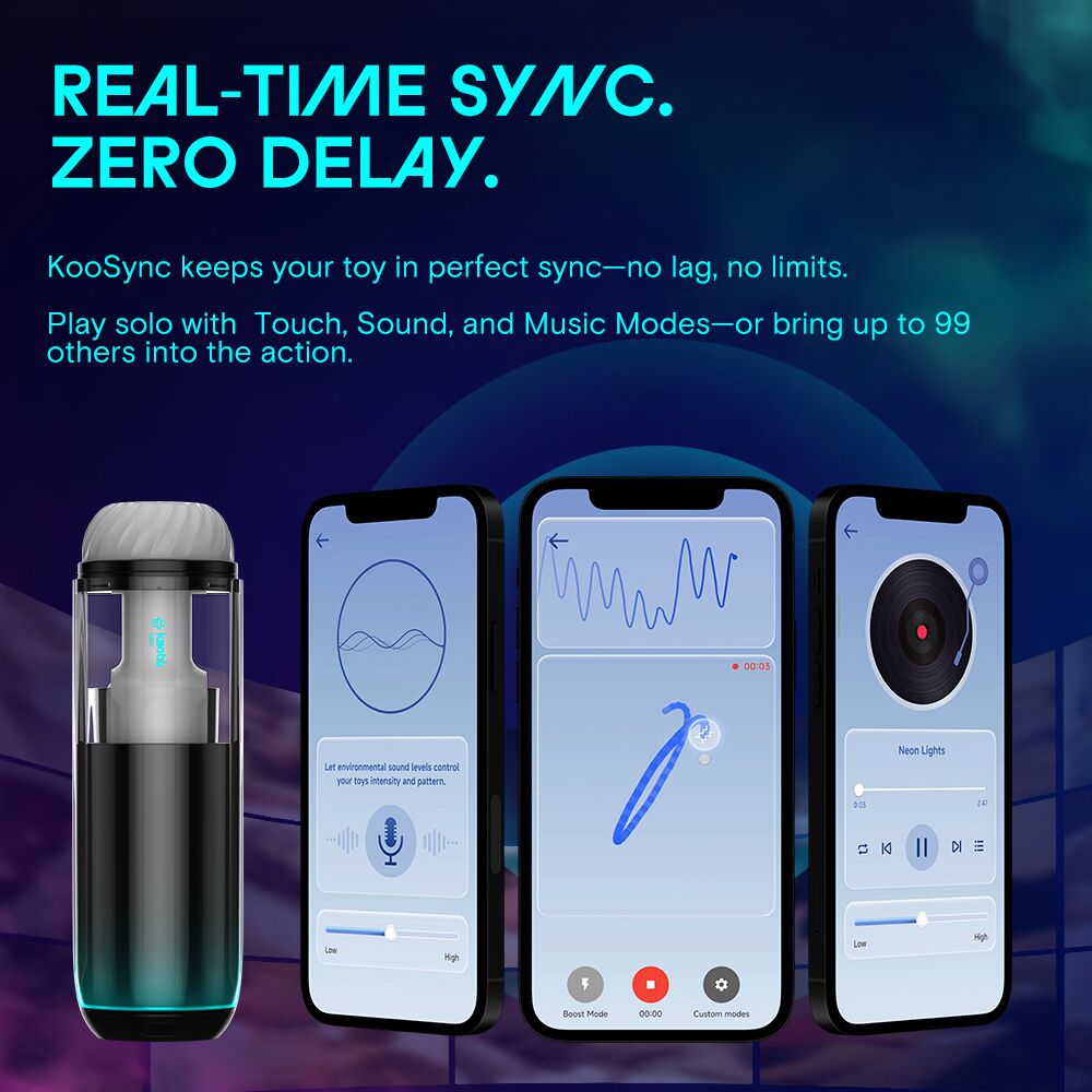 Мастурбаторы с вибрацией - Смарт-мастурбатор Kaotik Labs The Cocoon, режим edging, пульсации, подогрев до 42 °C 5