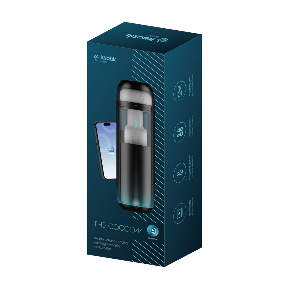 Мастурбаторы с вибрацией - Смарт-мастурбатор Kaotik Labs The Cocoon, режим edging, пульсации, подогрев до 42 °C 12