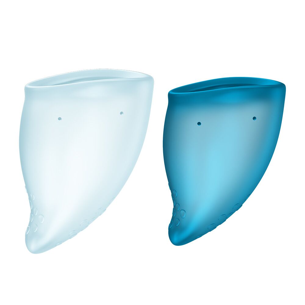 Менструальні чаші - Набір менструальних чаш Fun Factory FUN CUP EXPLORE KIT, 2 шт, Multicolored Turquoise, об’єми 20 та 30 мл 1