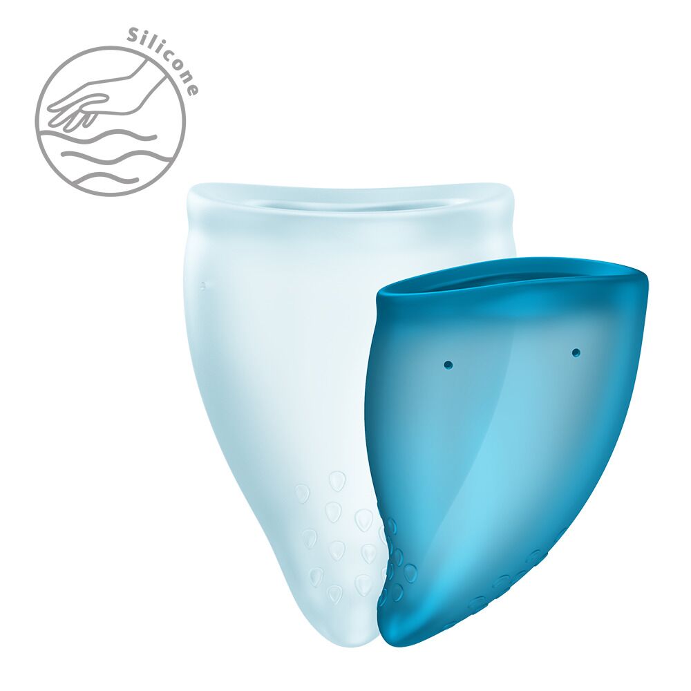 Менструальні чаші - Набір менструальних чаш Fun Factory FUN CUP EXPLORE KIT, 2 шт, Multicolored Turquoise, об’єми 20 та 30 мл 3