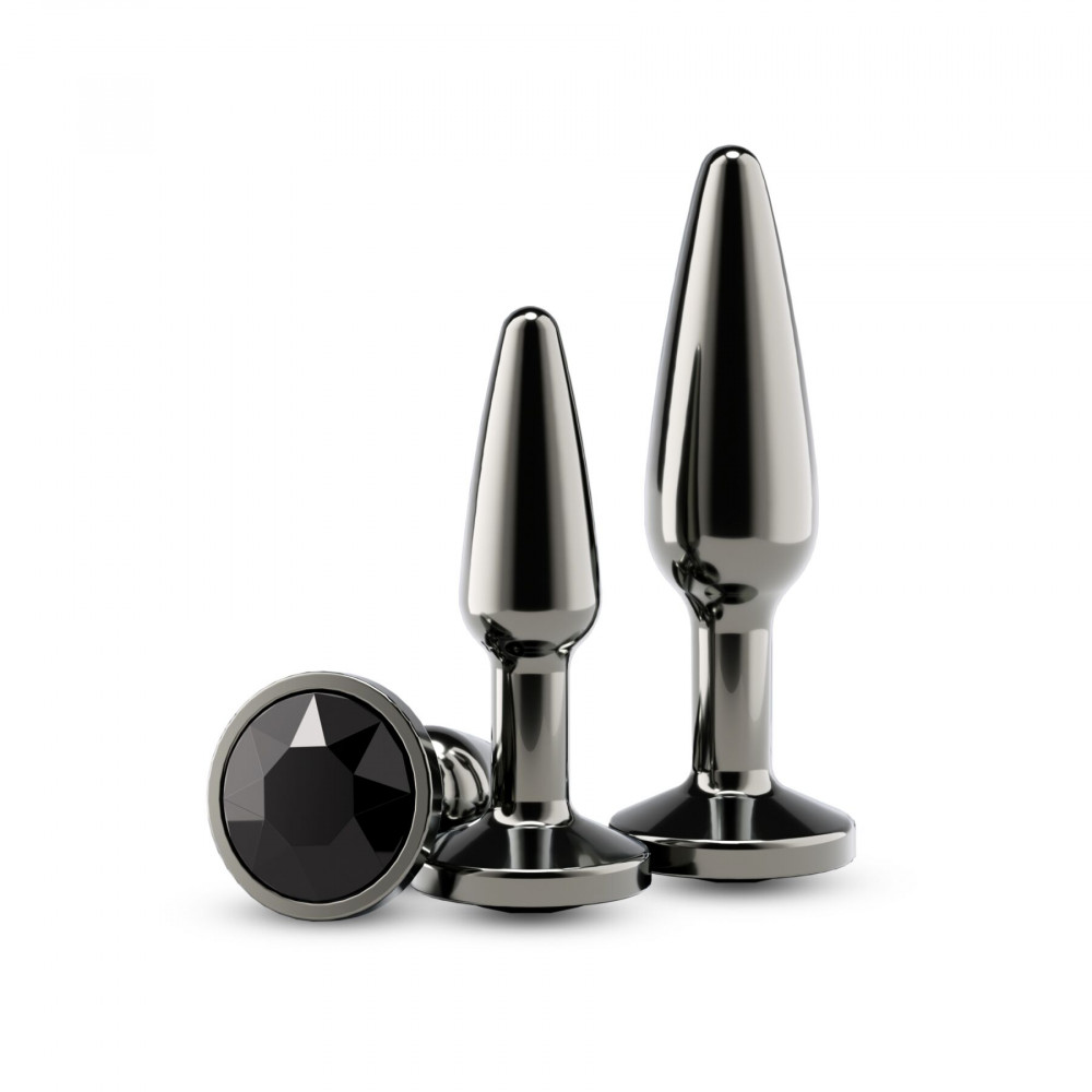 Анальные игрушки - Набор анальных пробок NS Novelties Rear Assets - Tapered Trainer Kit - Gunmetal - Black