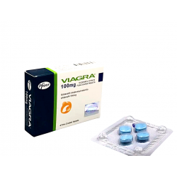 Таблетки для повышения потенции у мужчин Виагра 100 мг (цена за упаковку, 4 таблетки)