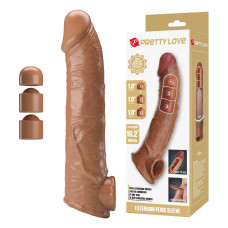 Подовжуюча насадка Pretty Love - Silas Penis Sleeve Brown, BI-026279-1
