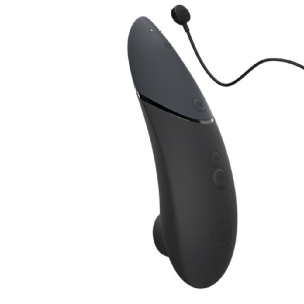 Вакуумний вібратор - Вакуумний кліторальний стимулятор Womanizer Next Black, чорний 2