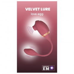 Вакуумный вибратор с отростком для точки G Sweet Em, 7 режимов, тёмно-розовый