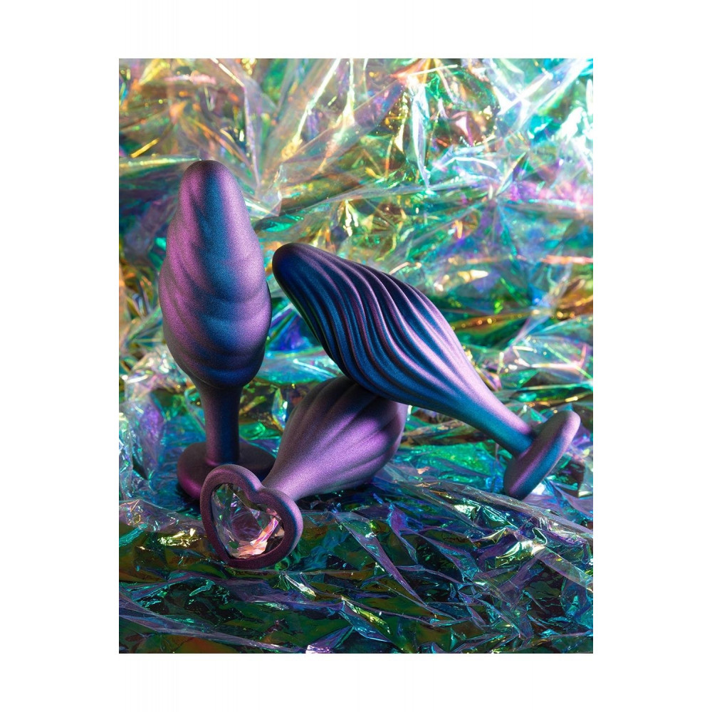 Разное - Волнистая анальная пробка Blush Anal Adventures Matrix со стимулирующим дизайном, фиолетовая 4