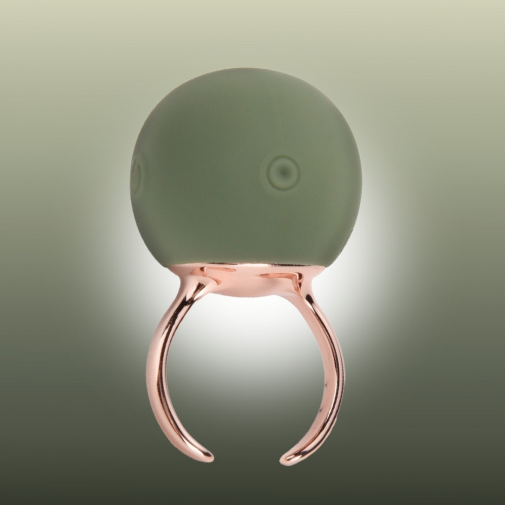 Вібропулі та міні-вібратори - Вібратор-кільце Sweet Em для клітора, зелений, 2.7 х 4.5 х 2 см 2