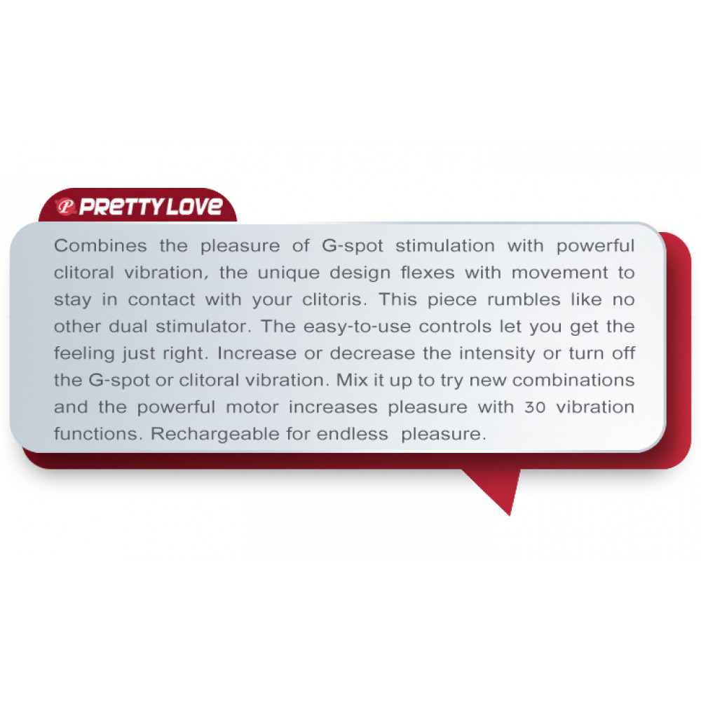 Вибратор-кролик - Вибратор-кролик, перезаряжаемый PRETTY LOVE розовый, 19 х 3.2 см 10