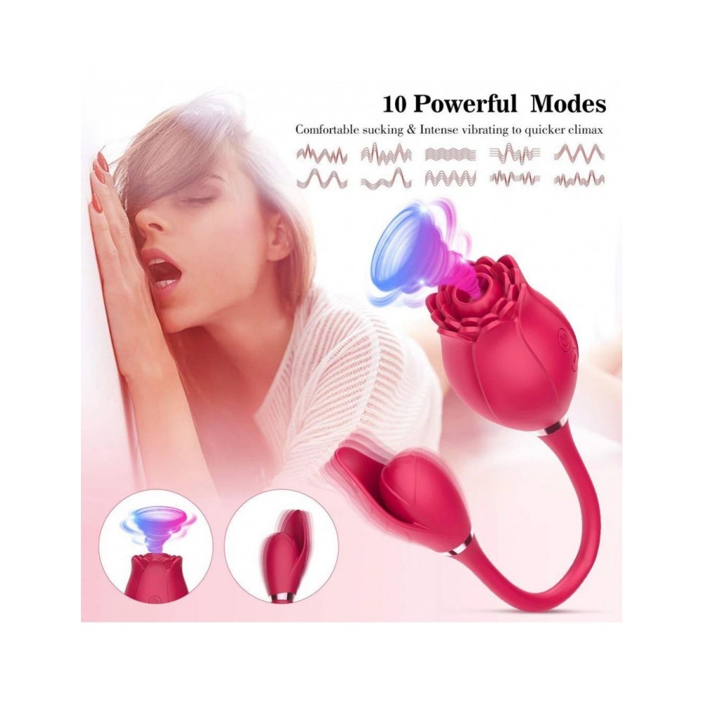 Різне - Подвійний Вібратор Boss Series Miss Coyness ROSE 7