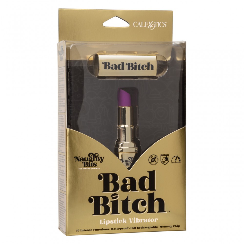 Вибропули и мини-вибраторы - Вибратор помадка Bad Bitch Lipstick Vibrator 8