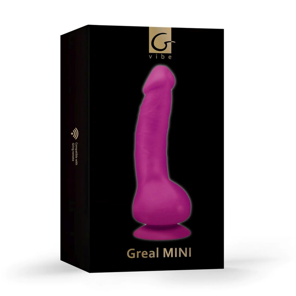 Разное - Вибратор реалистичный на присоске Greal Mini Gvibe, фиолетовый, 18 х 3 см 6