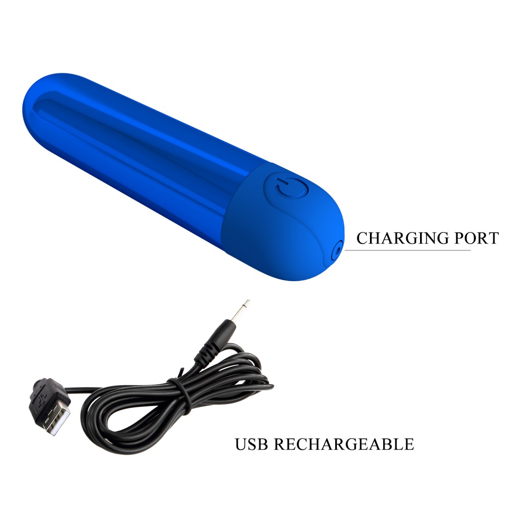 Вибропули и мини-вибраторы - Вибропуля Pretty Love Kiwi синяя, 8 х 1.8 см 3