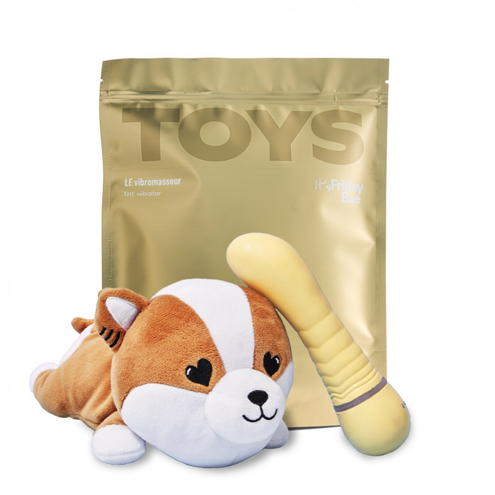 Різне - Вібратор для точки G TOYS + кейс-песик шіба-іну Friday Bae (Франція)