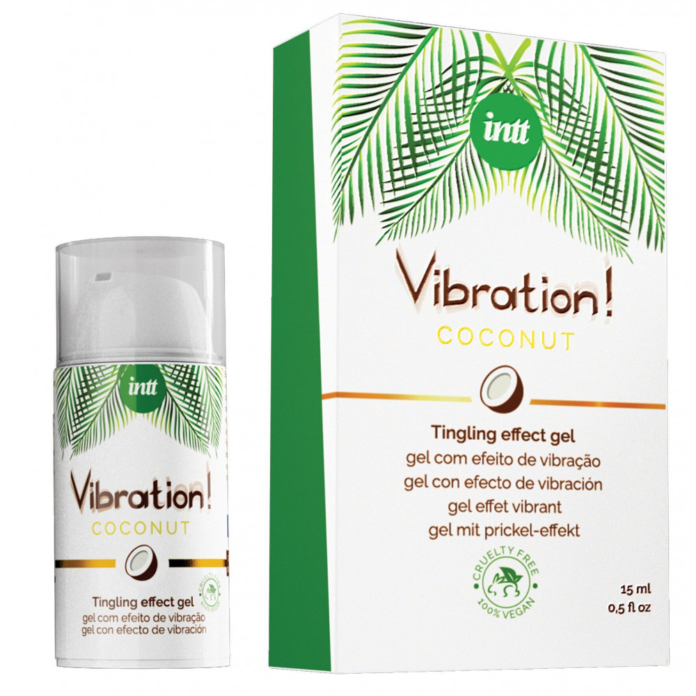 Лубриканты - Жидкий вибратор Intt Vibration Coconut Vegan (15 мл) (без упаковки!!!)