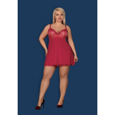 Бебидолл Obsessive Rosalyne babydoll & thong red L/XL