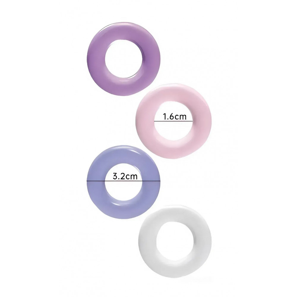  - Кільце ерекційне Meleon - Delay Rings (Assorted Colors), CR-01 12