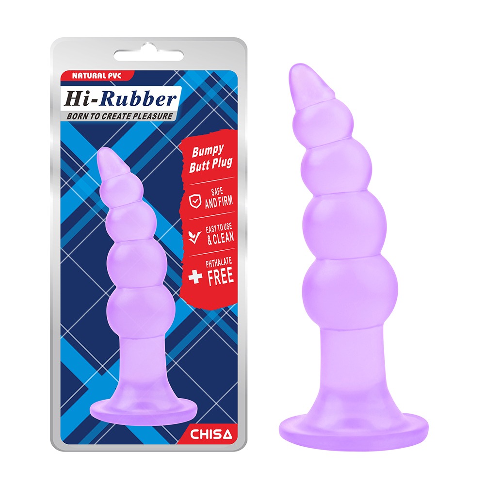 Секс игрушки - Анальная пробка елочка Chisa Hi-Rubber, фиолетовый