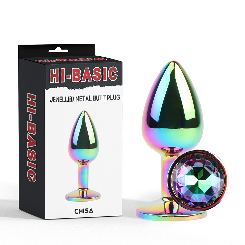 Анальные игрушки - Анальная пробка с кристаллом Hi-Basi Jewelled Metel Butt Plug Chisa