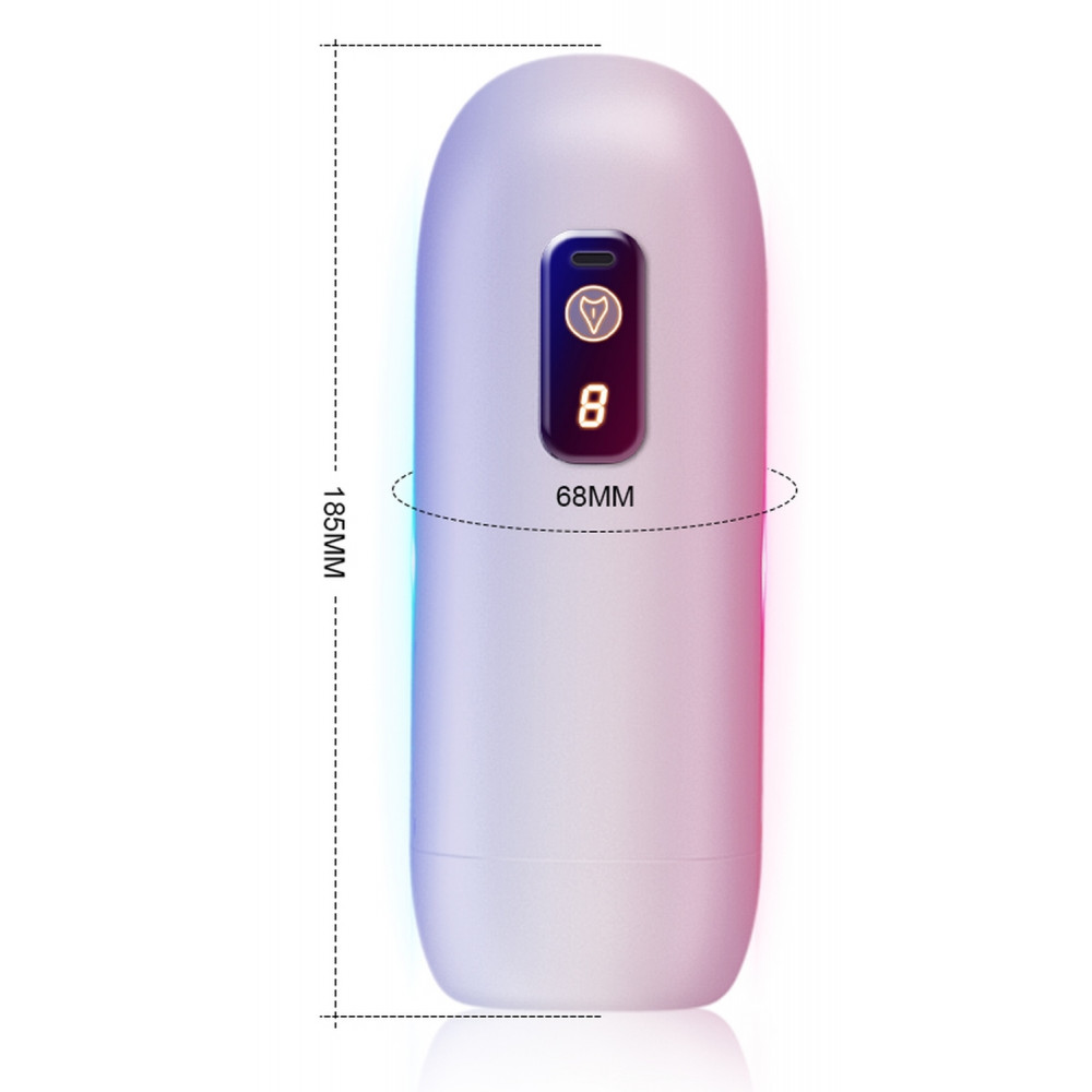 Мастурбаторы с вибрацией - Автоматический мастурбатор FOX - USB Rechargeable, 8 vibration functions, BS6300068 7