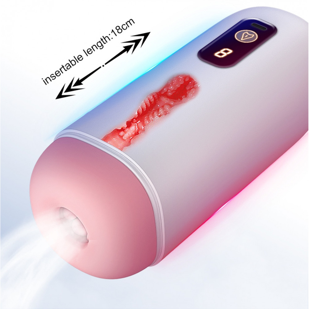 Мастурбаторы с вибрацией - Автоматический мастурбатор FOX - USB Rechargeable, 8 vibration functions, BS6300068 1