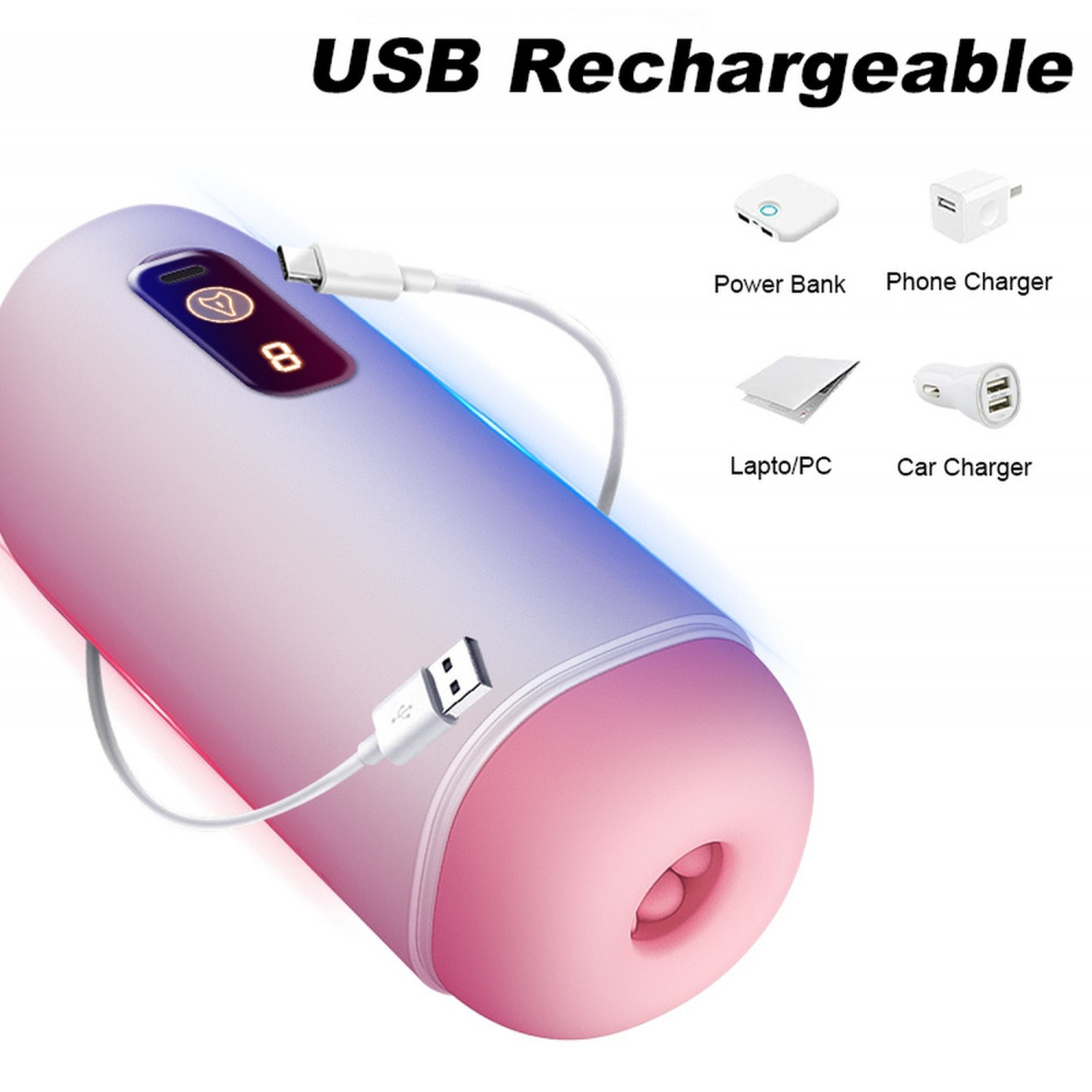 Мастурбаторы с вибрацией - Автоматический мастурбатор FOX - USB Rechargeable, 8 vibration functions, BS6300068 6