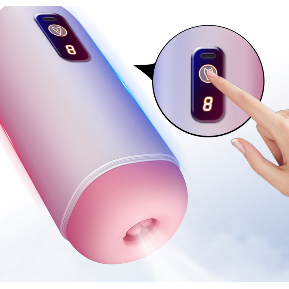 Мастурбаторы с вибрацией - Автоматический мастурбатор FOX - USB Rechargeable, 8 vibration functions, BS6300068 2