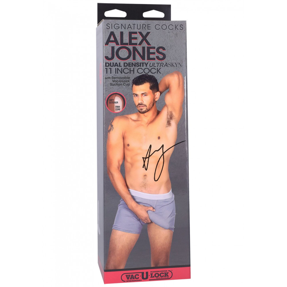 Фаллоимитаторы - Фаллоимитатор Doc Johnson Signature Cocks Alex Jones 11 inch UltraSkyn 3