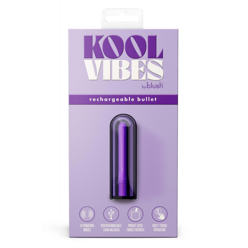 Разное - Перезаряжаемая вибрирующая пуля Blush Kool Vibes Mini фиолетовая 4