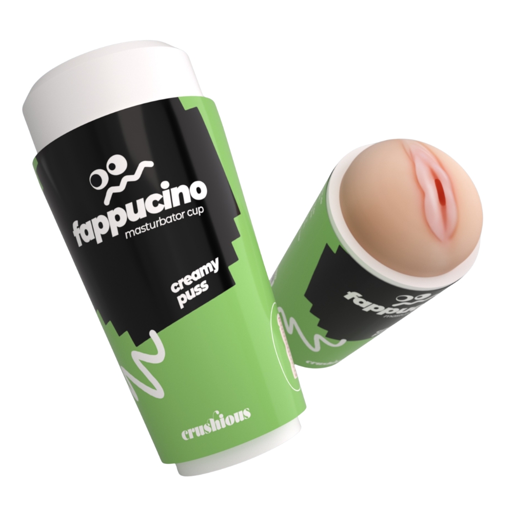 Мастурбаторы без вибрации - Портативный мастурбатор вагина CRUSHIOUS FAPPUCINO в виде стаканчика кофе, с крышкой