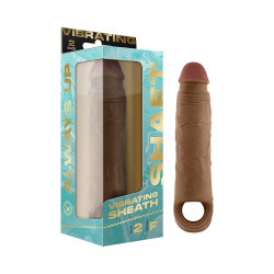Реалистичная вибронасадка Shaft Vibrating Sheath Size 2 Oak с пультом, 22.3 см