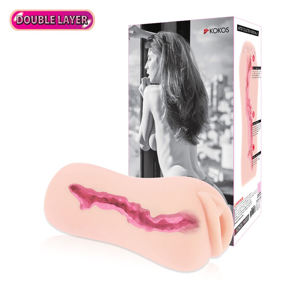 Мастурбаторы без вибрации - Мастурбатор-вагина двухслойный Kokos Sanda Double Layer 5