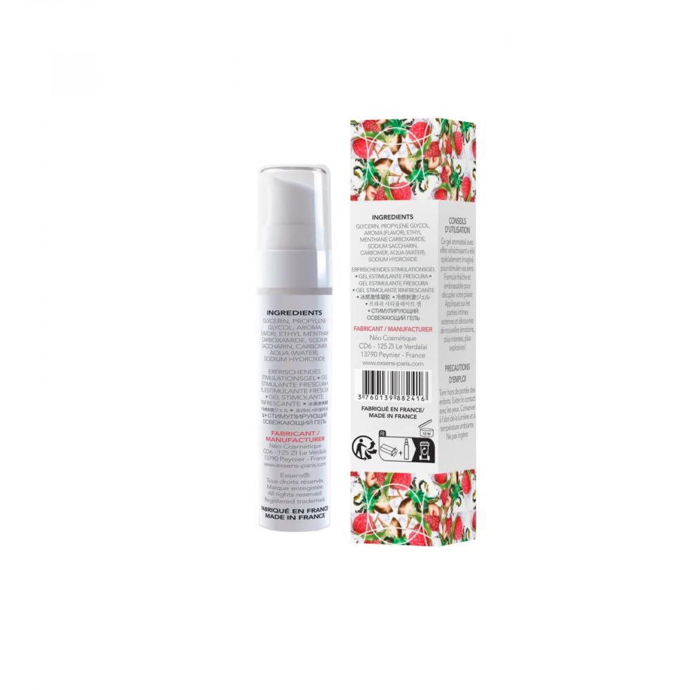 Жіночі змазки - Стимулювальний гель EXSENS Kissable Fresh Ginger Litchi 15мл, можна для поцілунків, охолоджувальний 1