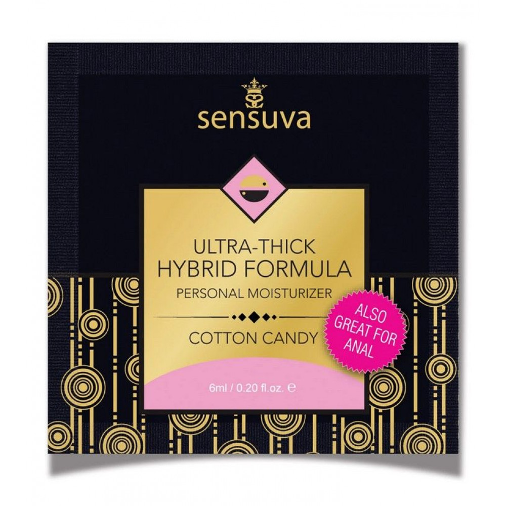 Смазка на водной основе - Пробник Sensuva - Ultra-Thick Hybrid Formula Cotton Candy (6 мл)