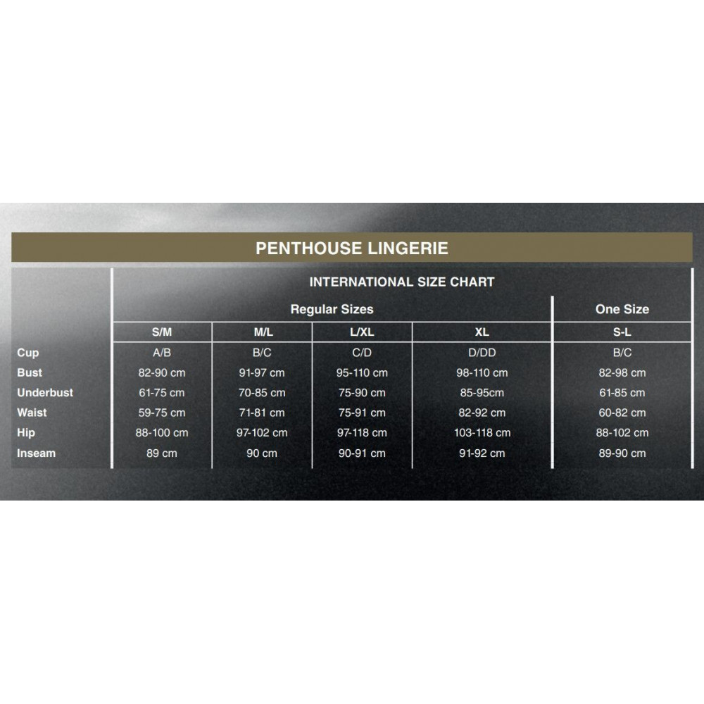 Эротические комплекты - Комплект Penthouse Work It Out XL Black, короткий топ и колготки, ажурное плетение 1
