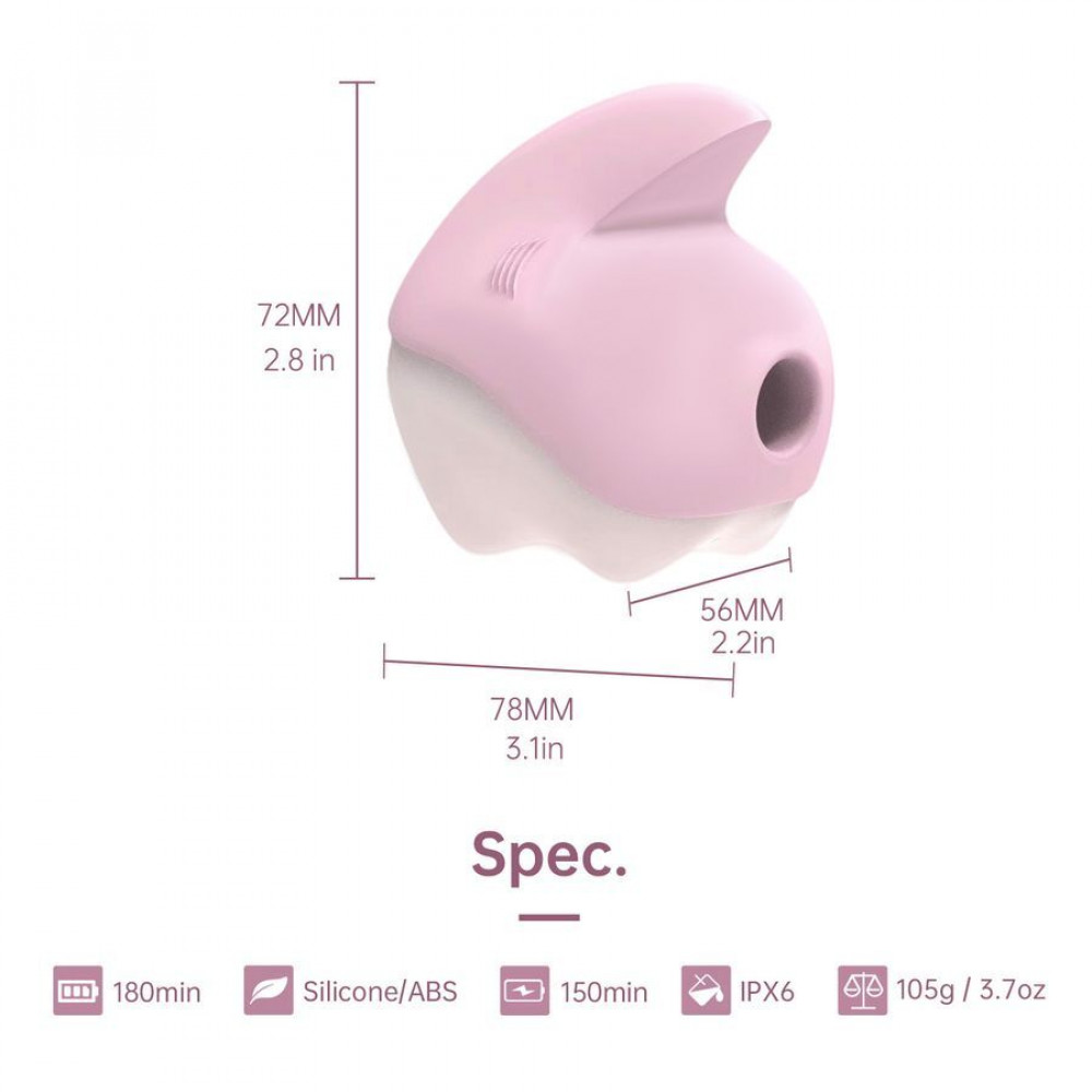 Вибраторы вакуумные - Вакуумный клиторальный стимулятор Magic Motion Unicorn Pink 6