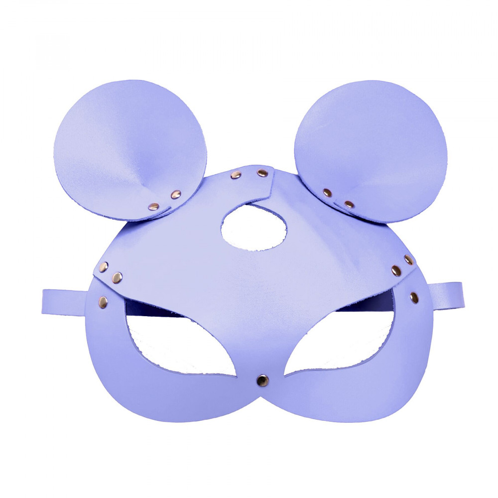Маски - Кожаная маска зайки Art of Sex - Mouse Mask, цвет Лавандовый 3