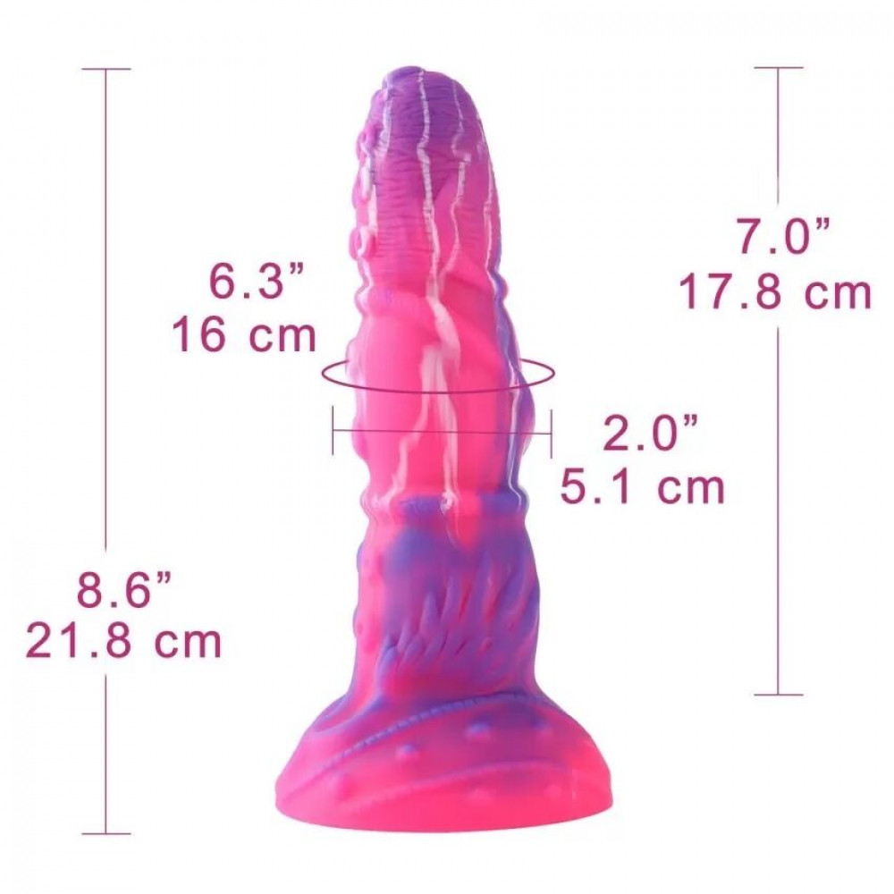  - Силиконовый дилдо Hismith Silicone Tentacle Dildo Monster Series 1