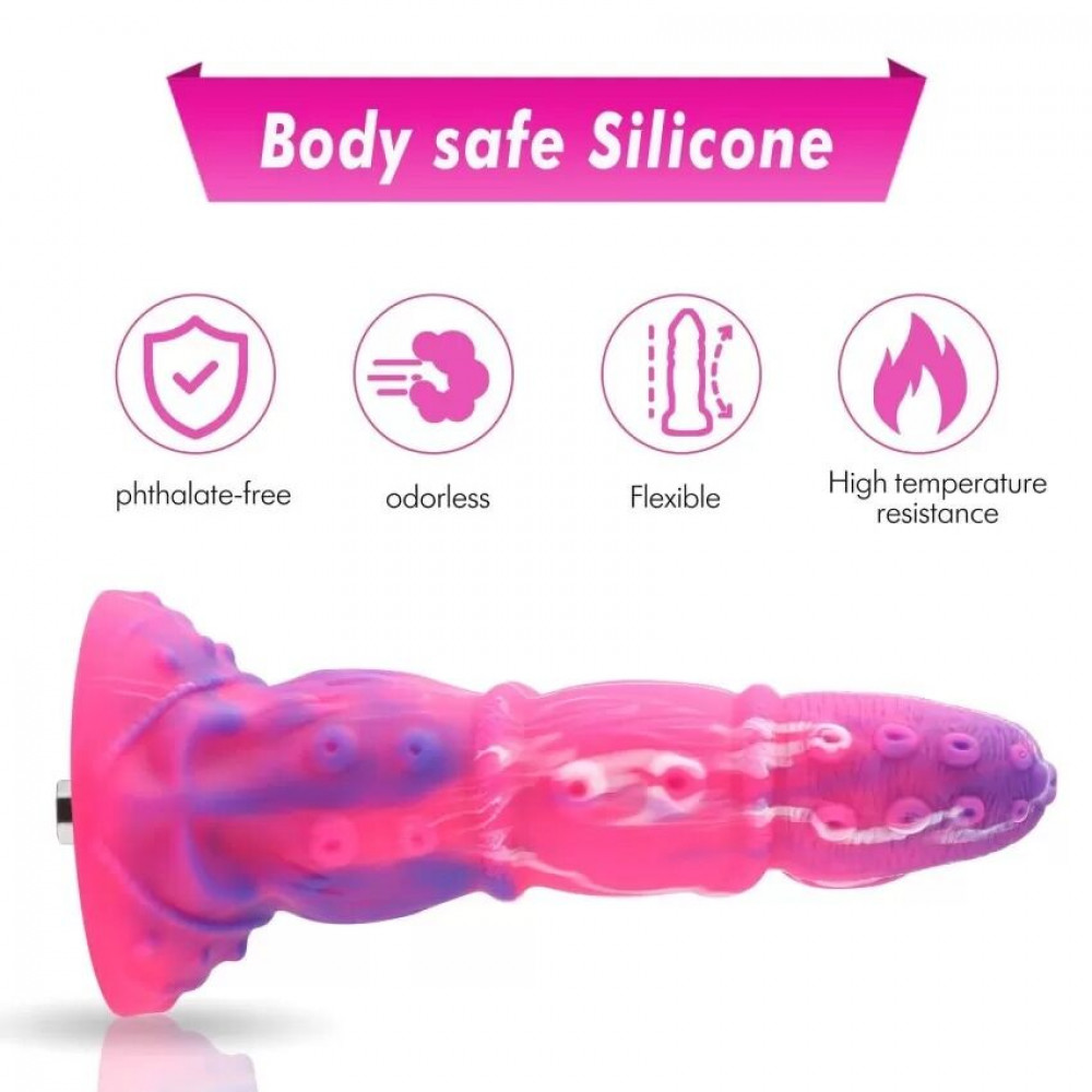  - Силиконовый дилдо Hismith Silicone Tentacle Dildo Monster Series 4